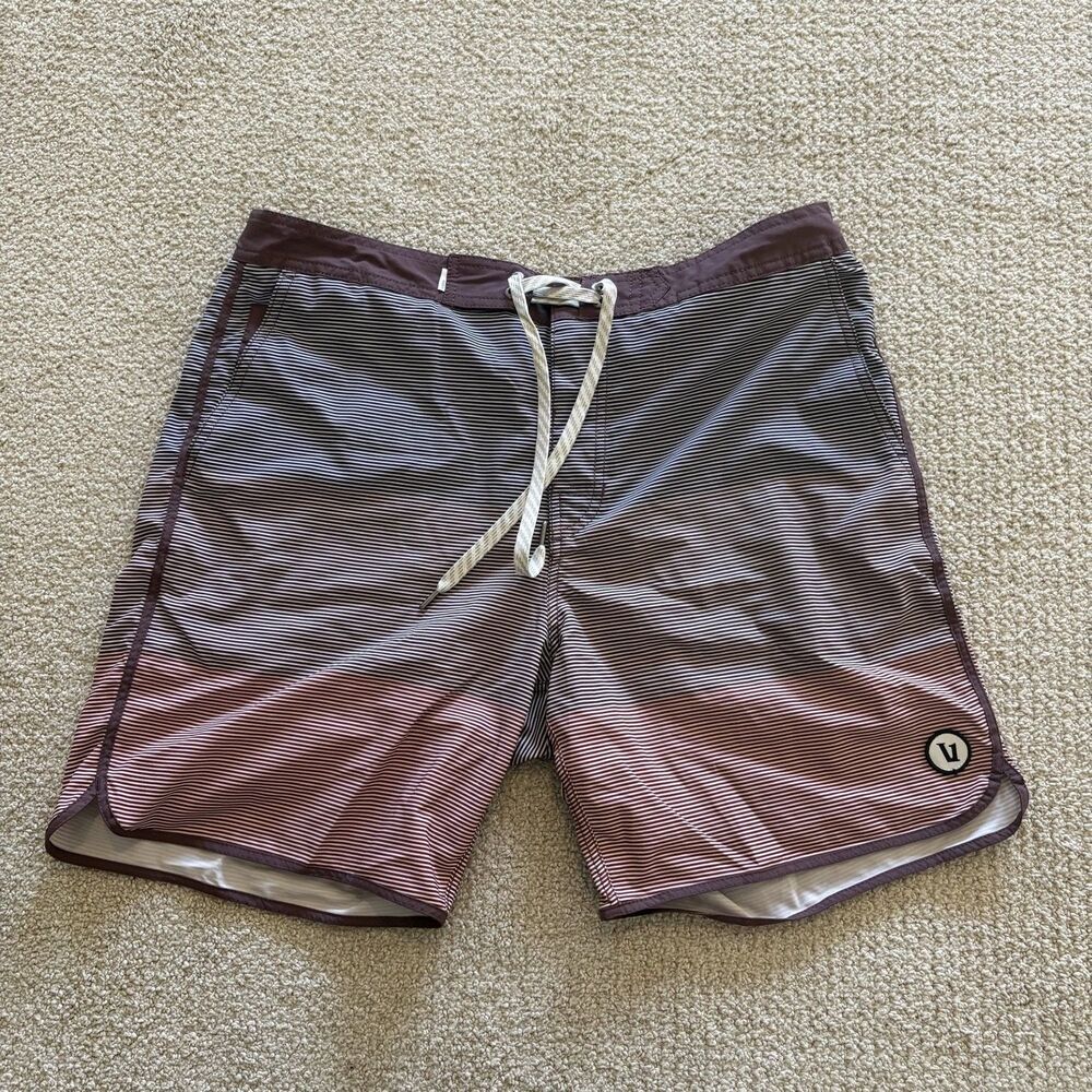 Vuori Cruise Boardshort Boardshorts Size 34 Brown Recycled Mens Drawstring